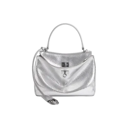 Balenciaga Rodeo Телячья кожа Сумка через плечо Сумка Мини Women's Silver