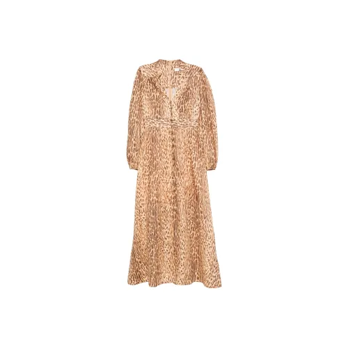 Zimmermann SS25 Длинное Платье с Длинными Рукавами Женское