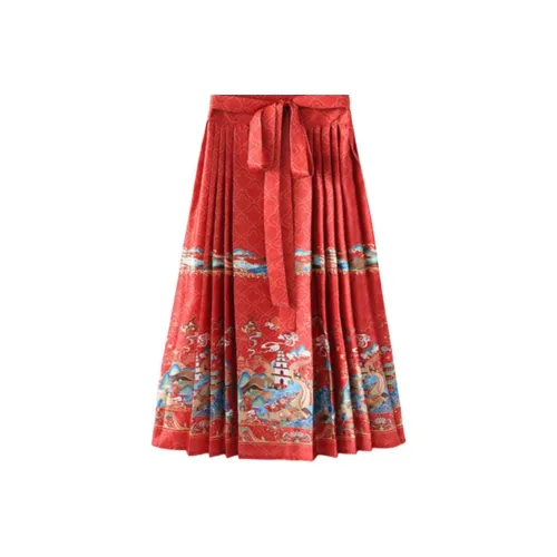 MUCCHIC Повседневный Длинный Юбка Женские