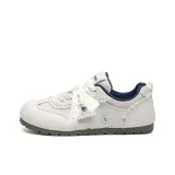 Бежевый, синий, кружево, шнурки