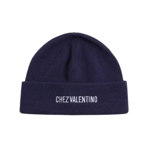 Valentino Чистая шерсть Шапки-бини Унисекс Синий