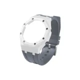 GA-2100 - Фарфоровый белый корпус + Серый ремешок