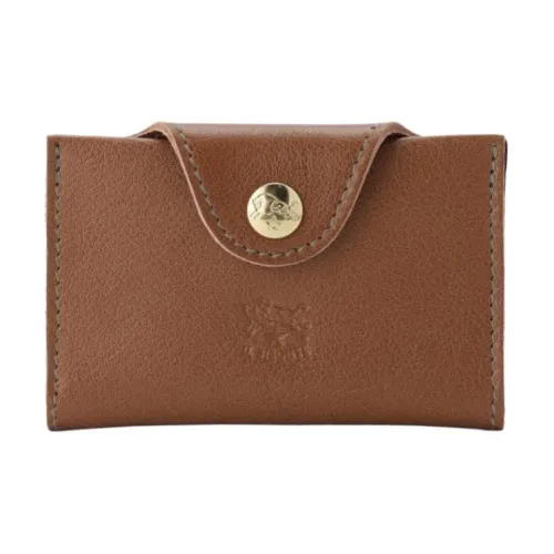 Il Bisonte Коровья кожа Держатель для карт Женский Оливково-коричневый