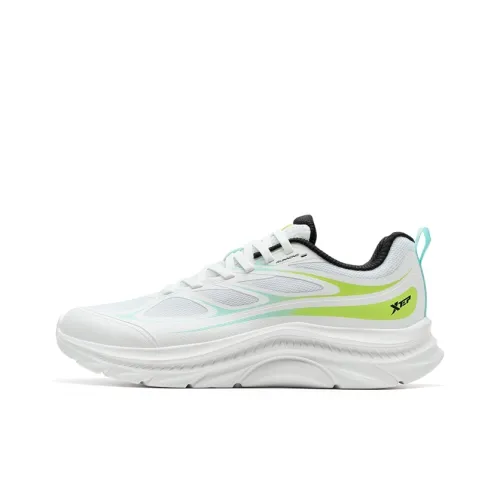 XTEP Slip-resistant Abrasion-resistant Low Top Casual Running Shoes Men's White Green XTEP Противоскользящие Износостойкие Низкие Топ Повседневные Беговые Кроссовки Мужские Белый Зеленый