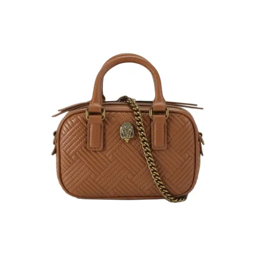 Kurt Geiger London Сумка через плечо из кожи мини-сумка женская цвет верблюжий коричневый