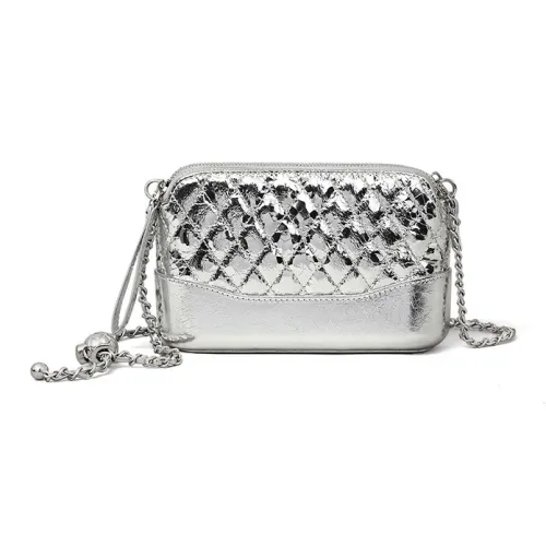 PESASRIE Сумка через плечо из коровьей кожи сумка на плечо обычная женский серебряный