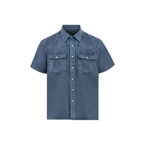 True Religion Темно-синие мужские рубашки