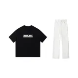 Комплект одежды (060 Черная футболка + Белые штаны)