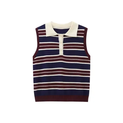 SDN by41 Темно-красный Полосы Женские Майки