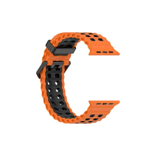 YIQIFA Ремень Apple Совместимость Силиконовый Материал Ocean Double Buckle 237,4 мм