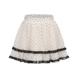 Французская Бежевая и Черная Юбка А-силуэта, Штаны с Подкладкой.