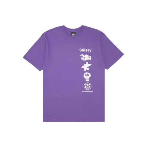 Stussy Фиолетовый Мужской T-Рубашки