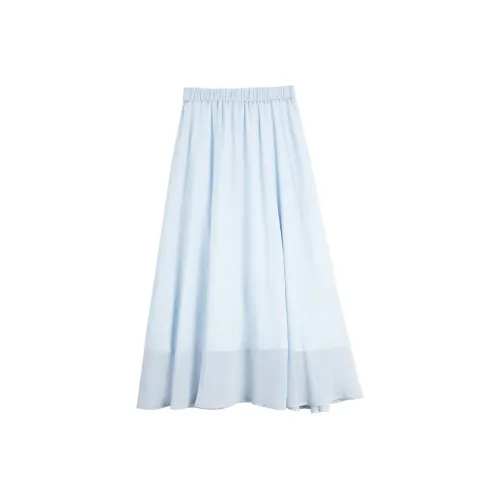 Elle Синий Женские Повседневные Длинные Юбки