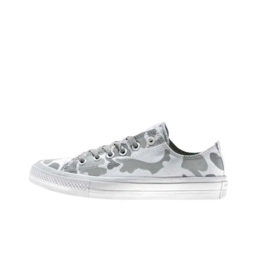Converse Chuck Taylor All Star Устойчивые к истиранию Низкие Кеды Унисекс Серый Белый