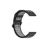 [Черно-серый] Океанический Двухцветный Двухсторонний Силиконовый Ремешок