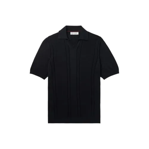 BRUNELLO CUCINELLI Черная мужская поло