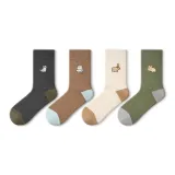 [Кашемир Носки] Вышивка Мультяшный С Набор - 4 упаковки