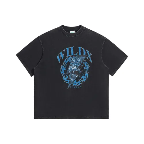WILDX Промытый черный Унисекс Футболка
