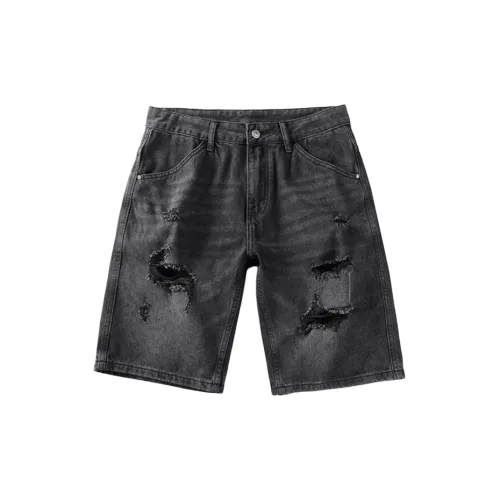 NITENG Черные Мужские Джинсовые Шорты