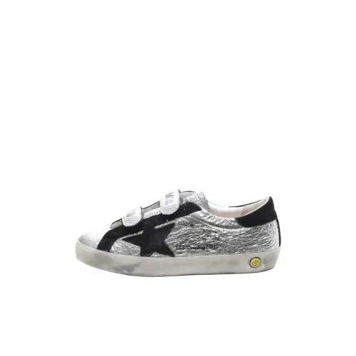 Golden Goose Old School Детские Скейтбординги Низкий Топ Серебряный Kids