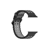 [Черно-серый] Океанический Двухбортовый Двухцветный Ремень