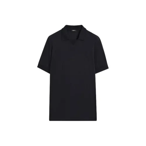 Massimo Dutti Мужская поло синего цвета