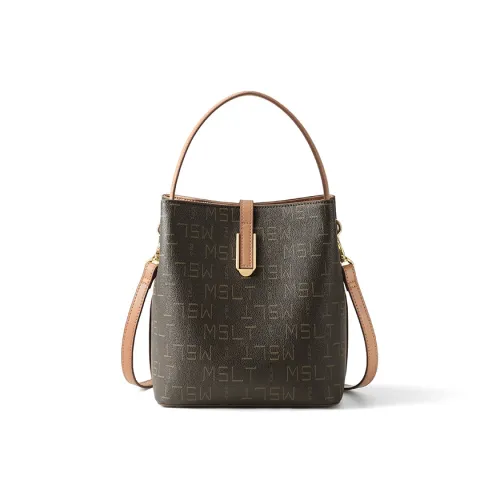 MashaLanti PVC ведрообразная сумка корзина сумка через плечо стандартная женская кофейно-чайный коричневый