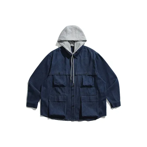 HYLHYL Темно-синяя унисекс куртка