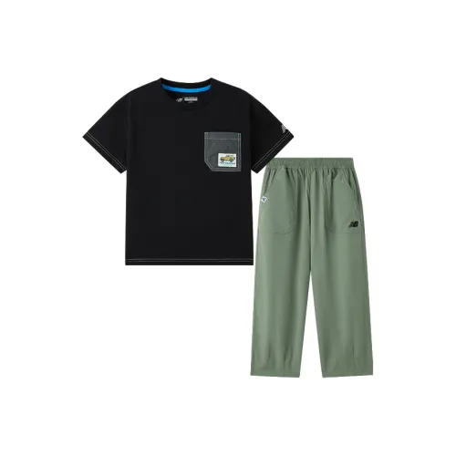 New Balance совместный бренд Повседневная спортивная одежда 2 предмета Комплект для детей 3-7 лет