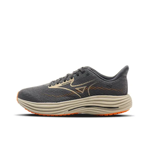 Mizuno WAVE RIDER 29 Беговые кроссовки Низкий верх Серый/Оранжевый Мужской