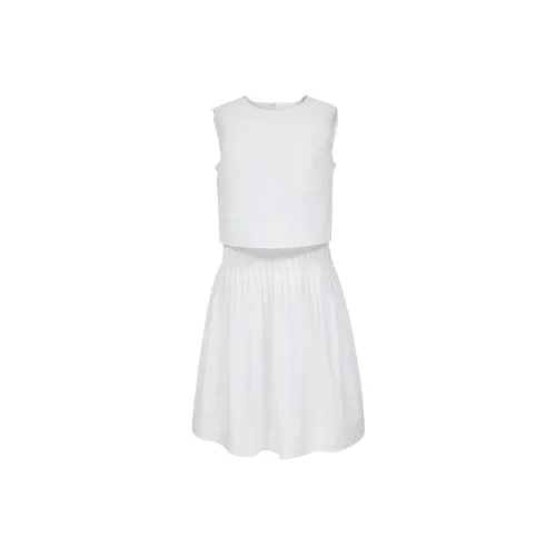 Only A43 Кремовый белый Женские Платья без рукавов