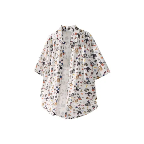 FANMADU Щенок Белый Унисекс Рубашки