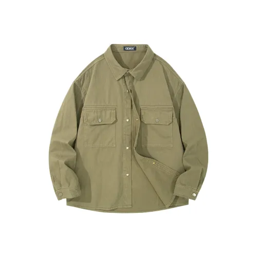 GDRX Армейский зеленый Унисекс Рубашки