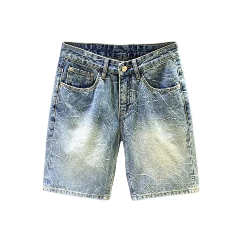 GEOGRE ALEX Blue Men's Denim Shorts GEOGRE ALEX Синий Мужские Джинсовые Шорты