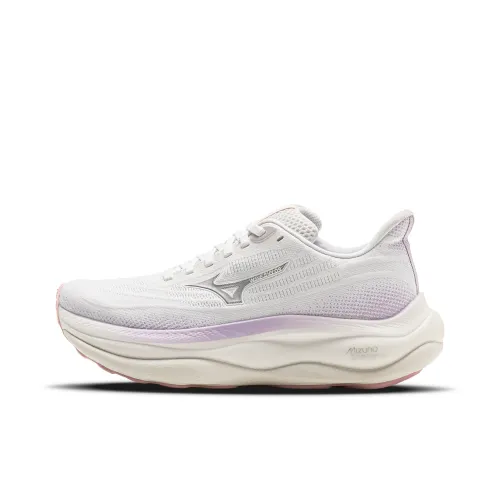 Кроссовки для бега Mizuno WAVE SKY 9, низкий топ, белые/фиолетовые, женские