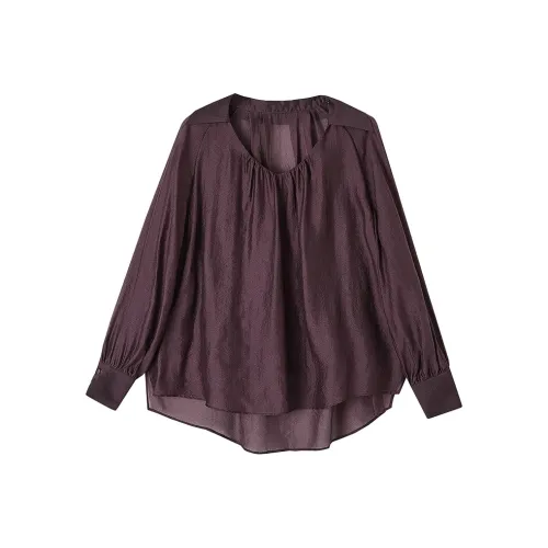 Dme Темно-красно-фиолетовые Женские Рубашки