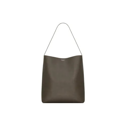 SAINT LAURENT Кожа Хобо Сумка Сумка Сумка через плечо Большая Женская Светлый Мускус