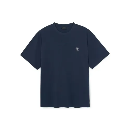 Mlb Base Logo New York Yankees Basic Collection SS25 T-Shirt Унисекс Стандарт Темно-синий