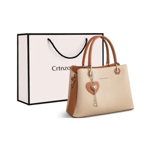 Crtnzo Kroez Сумка через плечо из коровьей кожи сумка обычная женская молочно-чайного цвета