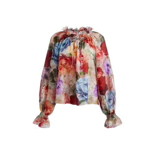 ALICE+OLIVIA Штормовой Цветочный Женские Рубашки