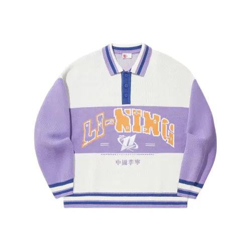 LINING Трикотаж Унисекс Ecru Bell Shadow Фиолетовый Синий