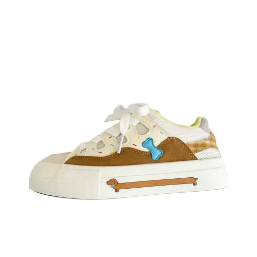 CPXO Устойчивые к истиранию низкие кроссовки для скейтбординга женские Такса щенок