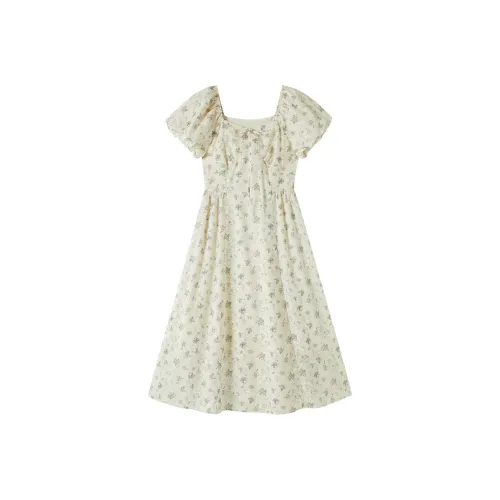 XIANGYING Короткое платье с короткими рукавами женское