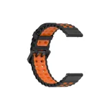 Черный и оранжевый, океанический, двубортный, двухцветный, силиконовый ремешок