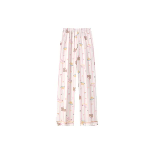 Gongdie Розовые Женские Пижамные Штаны
