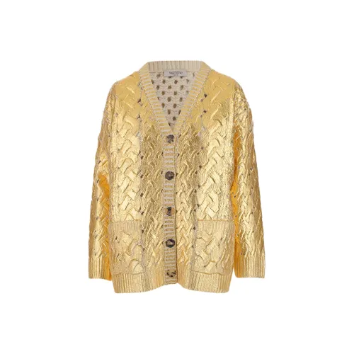 Valentino FW21 Свитер Женский Золотой