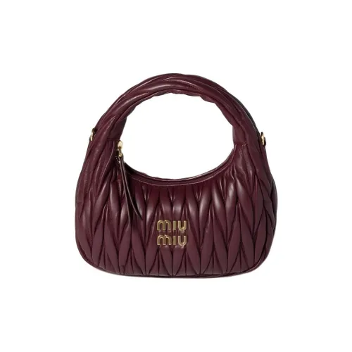 MIU MIU Wander series Сумка из овечьей кожи Женская Бордо