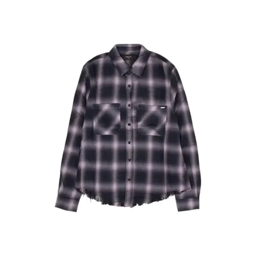 AMIRI Черный Фиолетовый Мужские Рубашки