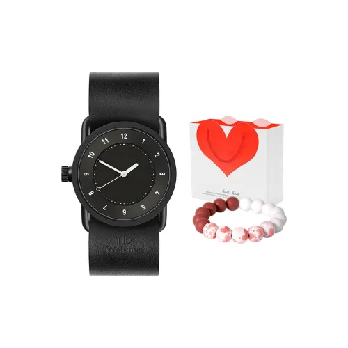 TID WATCHES Наручные часы Кварцевый механизм Черный циферблат Унисекс