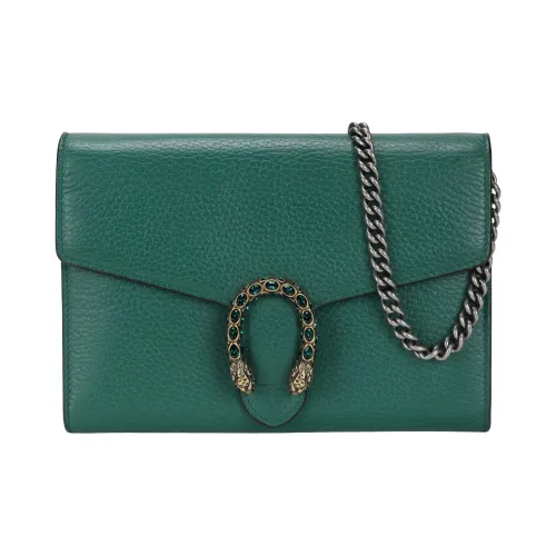 GUCCI Dionysus Кожа Кошелек Сумка через плечо Женская Изумруд